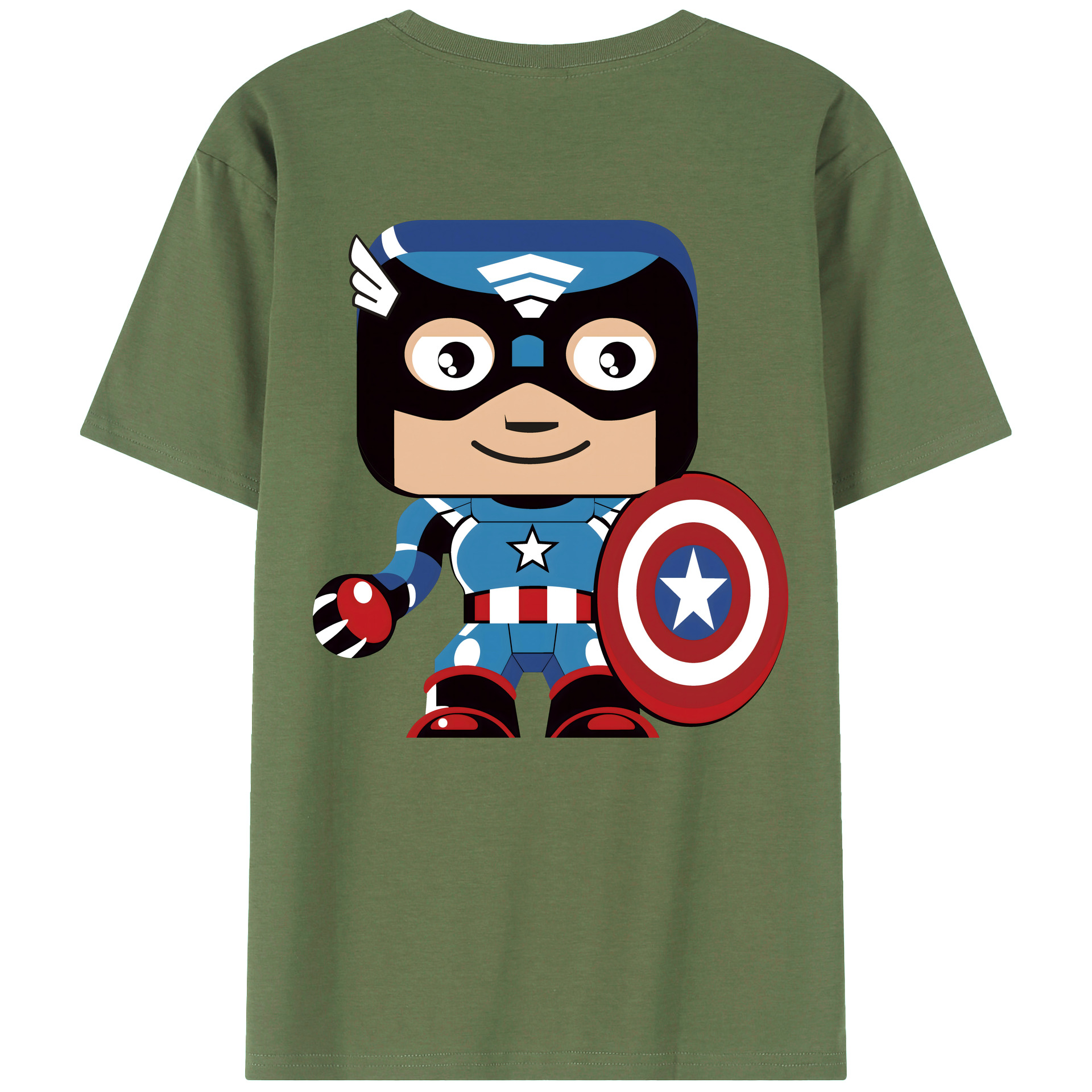 （画像用） アベンジャーズ The Avengers 綿100％ メンズ半袖Tシャツ（バックプリント） 通気性